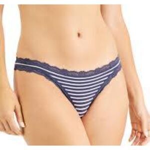 Jenni Womens Lace-Trim Thong Nairobi Stripe XXL